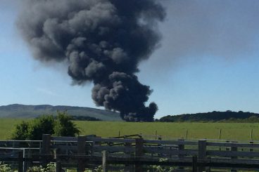 Huge fire breaks out at Solway recycling centre