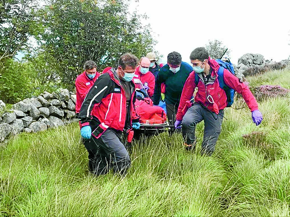 Criffel hill rescue for injured walker