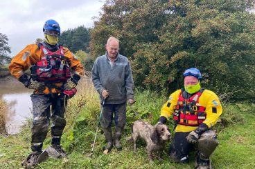 Coastguard to the rescue of stuck dog