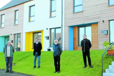 Families move in to eco homes