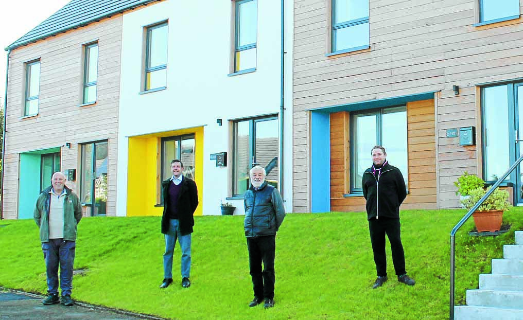 Families move in to eco homes