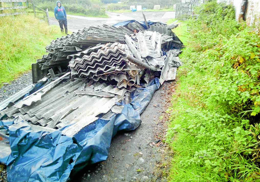 Asbestos dumped on farm