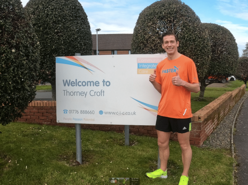 Road runner goes the extra mile for care home