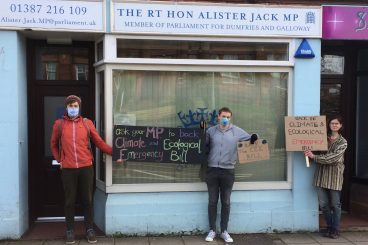 Climate campaigners deliver petition to MP