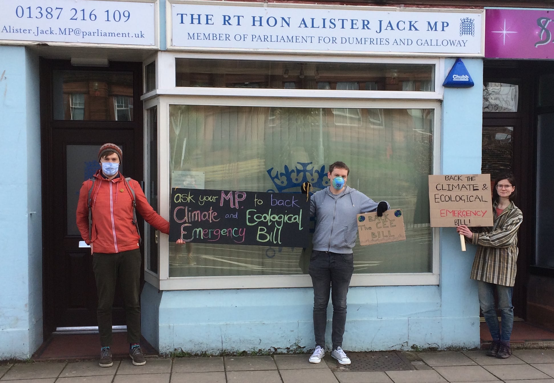 Climate campaigners deliver petition to MP