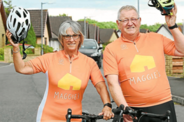 Cancer cycle chalks up £1500