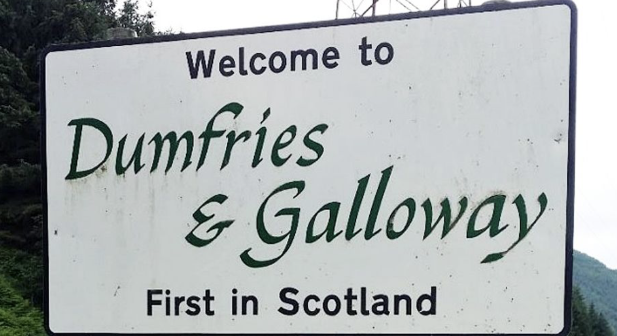 ‘Scotland Starts Here’ road signs on the way