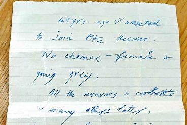 Anonymous note to rescue crew sparks appeal