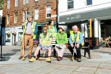 High Street clean team get to work