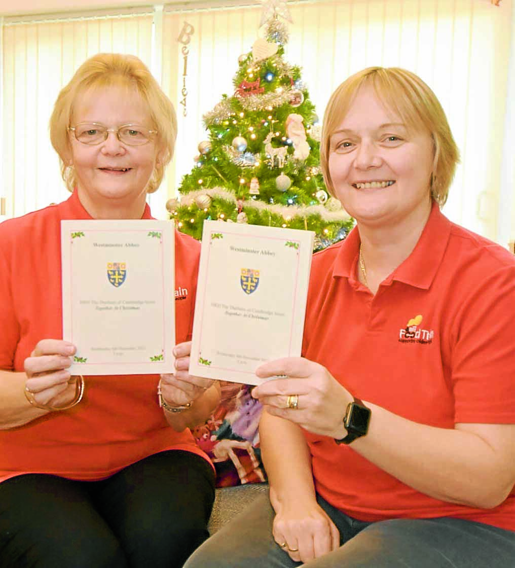 Royal Christmas invitation for Food Train duo