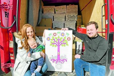 Mum gathers baby boxes for Ukraine appeal