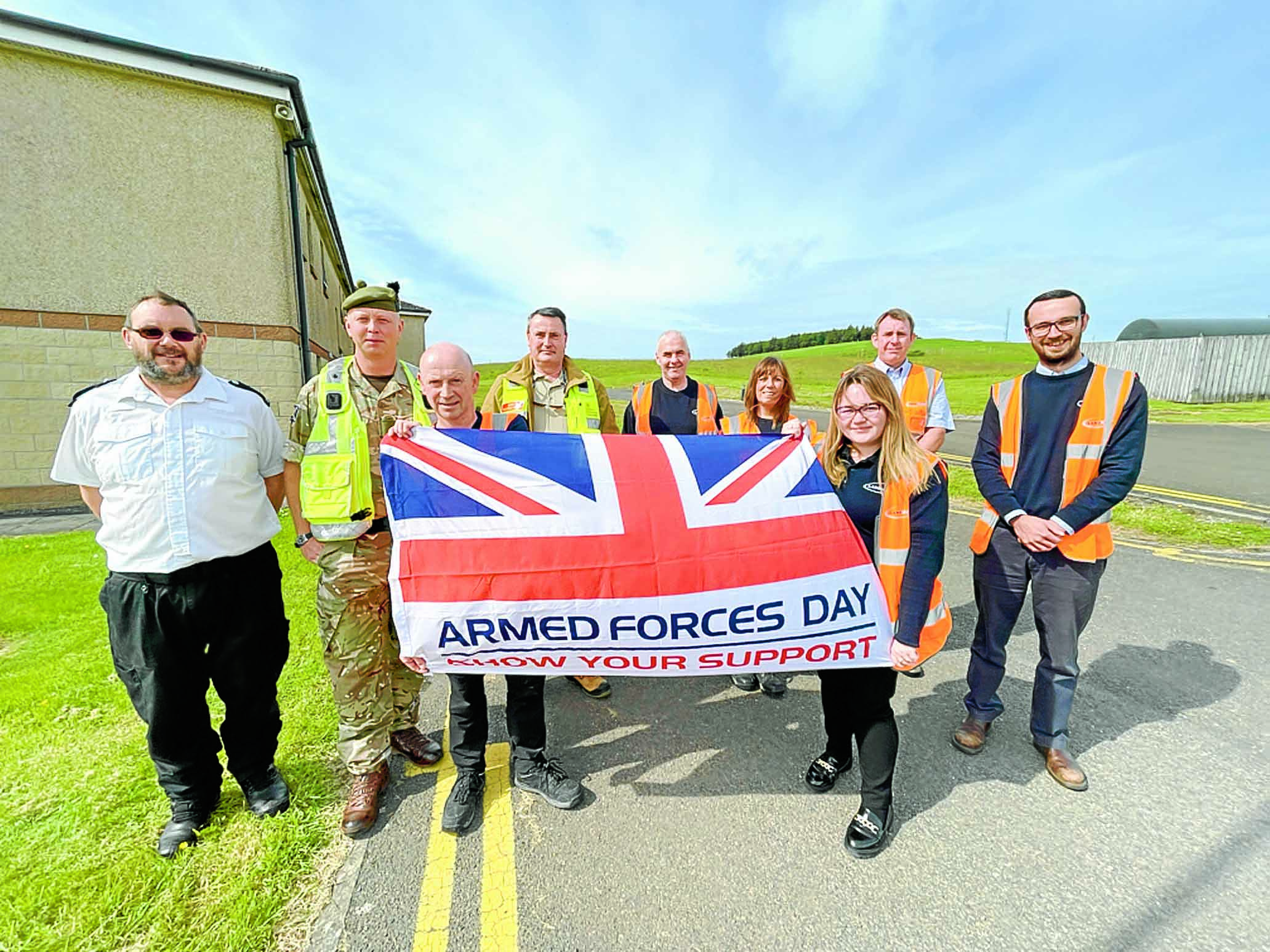 Flying the flag for the Armed Forces.