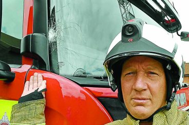 Yobs damage fire engine