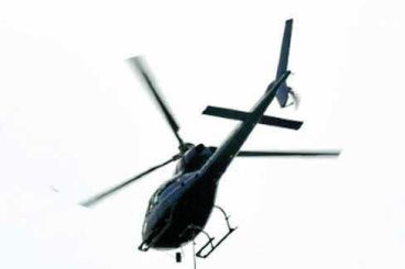 Heli help for beach cleaners