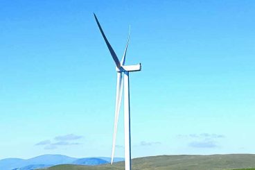 First turbine built for local wind farm
