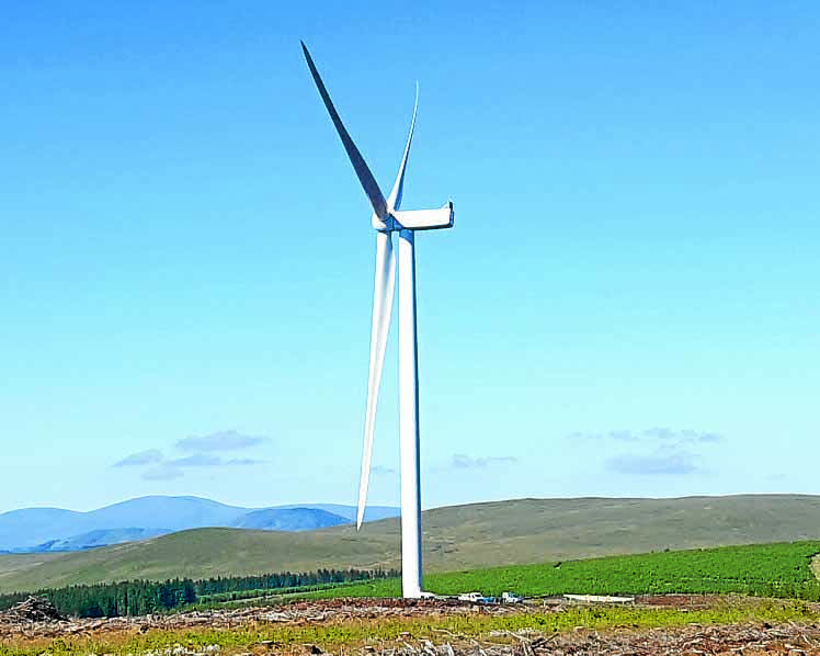 First turbine built for local wind farm