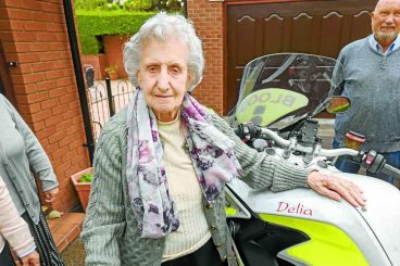 Delia’s delight at blood bike name