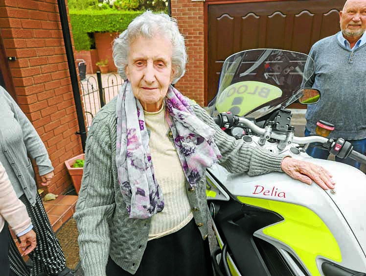 Delia’s delight at blood bike name