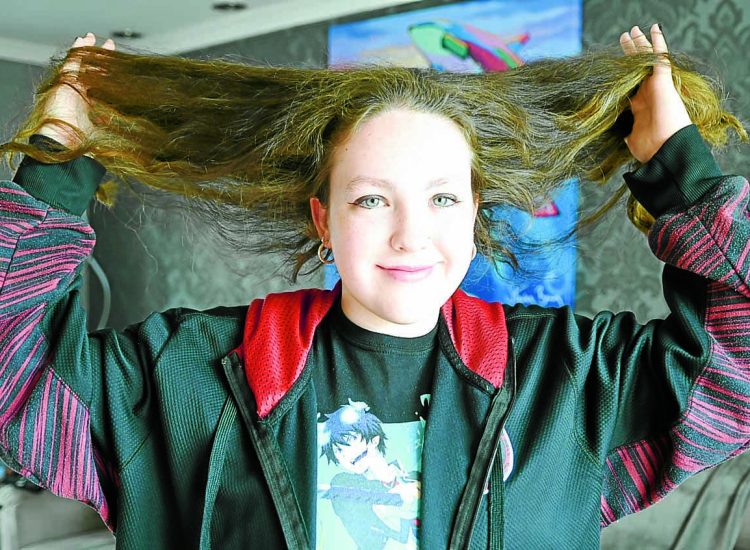 Eastriggs Teen Shaving Hair for Two Charities