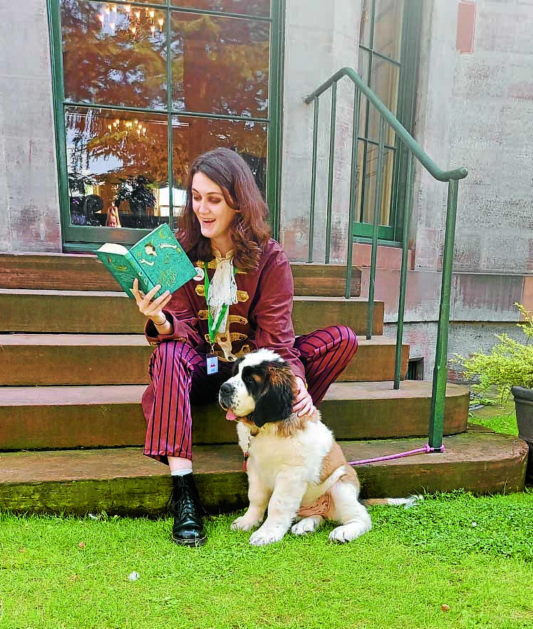 A special pedigree pup visits the house where Peter Pan was born