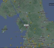 Queen’s plane flew over region