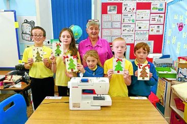 Kids try their hand at sewing