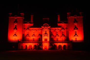 Scotland lights up red for charity