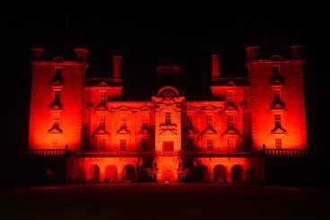 Scotland lights up red for charity
