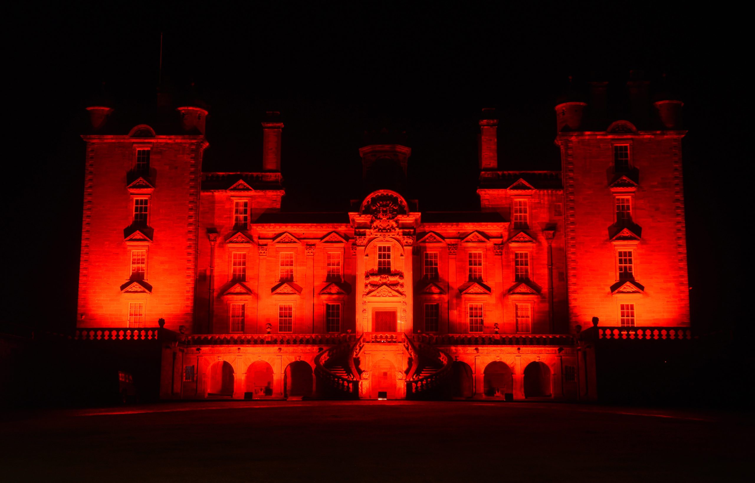 Scotland lights up red for charity