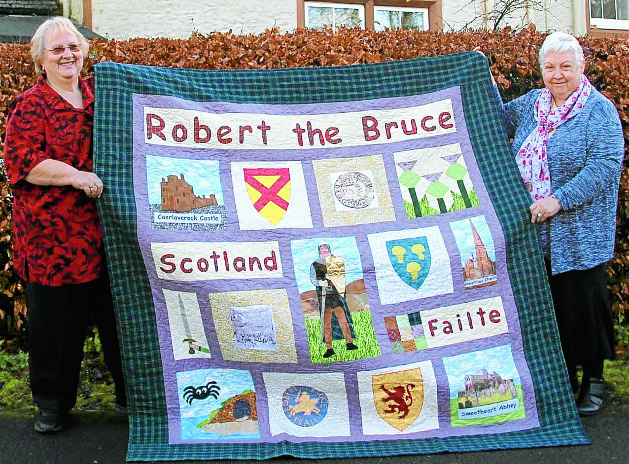 Unique quilt gifted to Bruce group
