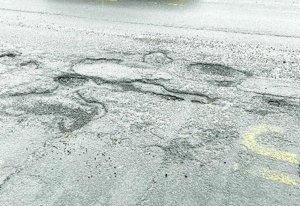 Road repairs on track