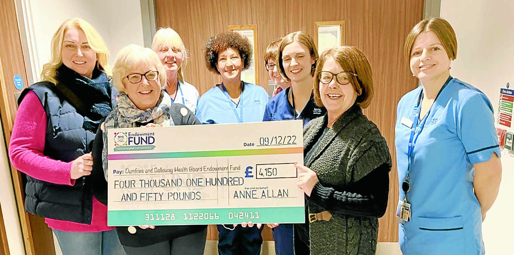 Cancer unit benefits from Anne’s fundraising flurry