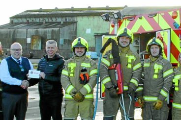 Firefighters thank factory for support
