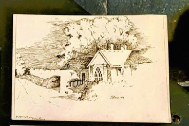 Historic sketches found by grandson