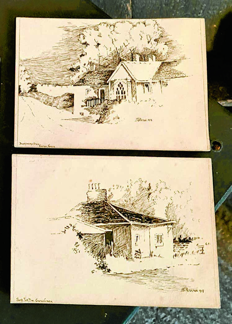 Historic sketches found by grandson