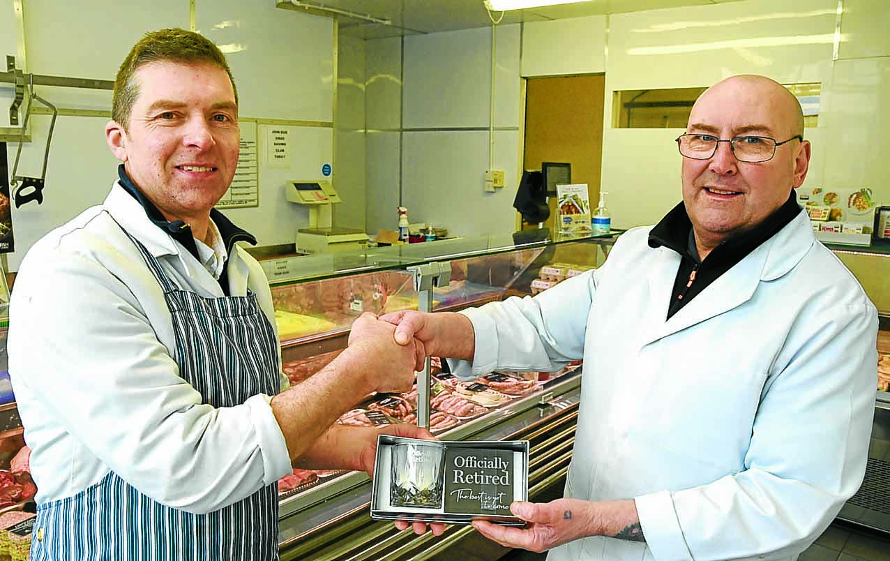 Retiring butcher hangs up his apron