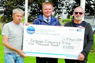 Eastriggs grateful for new defibrillator