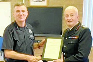 Lifesaver Dan recognised with fire award
