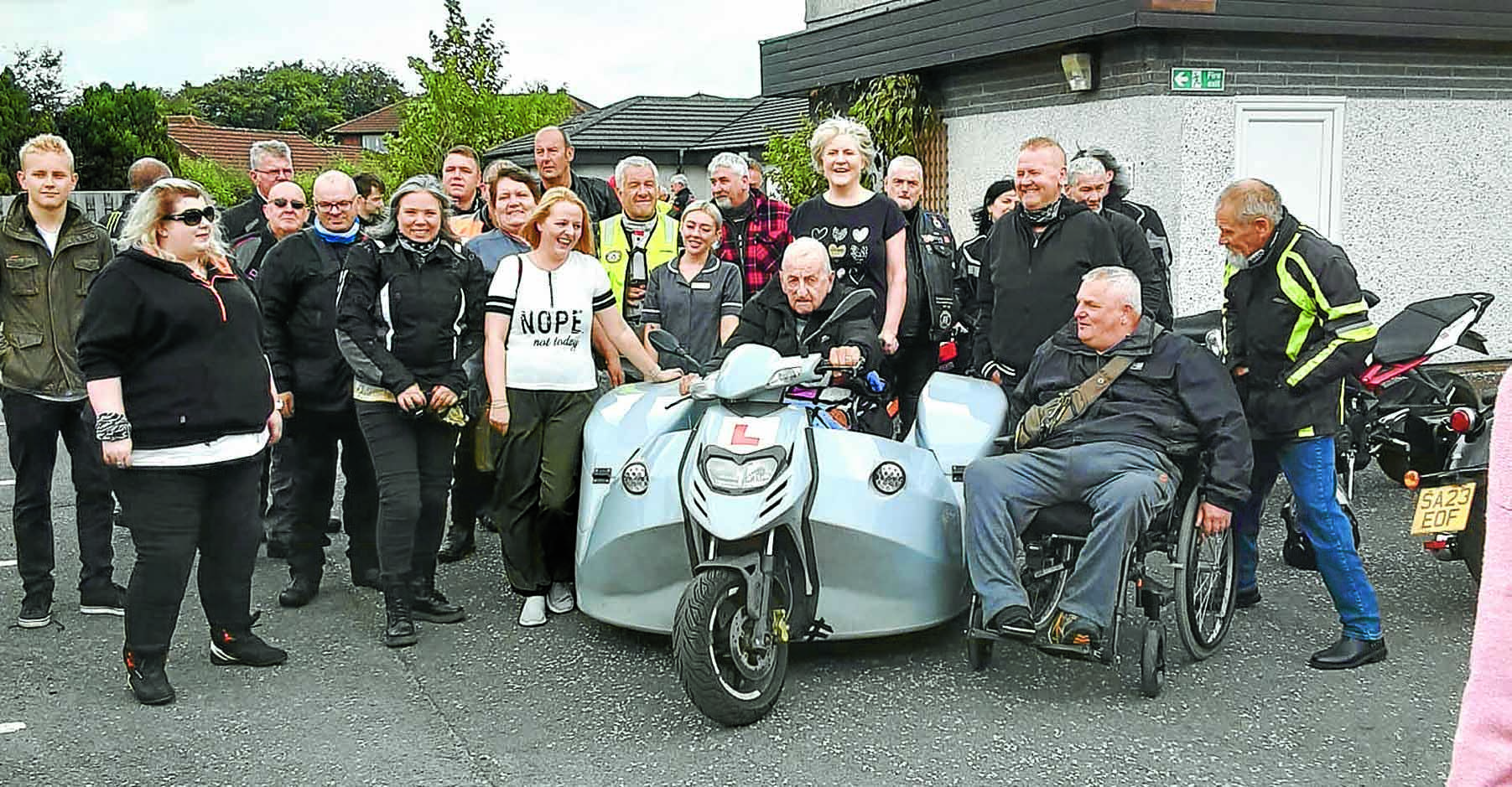 Bikers make residents' day