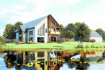 Luxury property plan for pond site