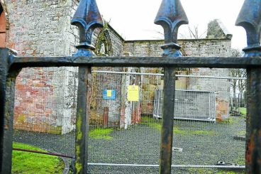 Warning notice goes up at old church site