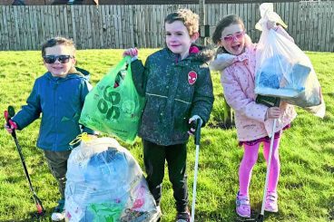 Top trio work hard to clean up their town