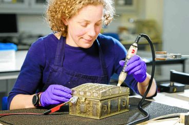 Queen’s silver casket to go on display locally