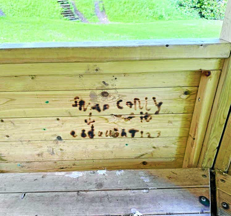 Anger after park shelter vandalised