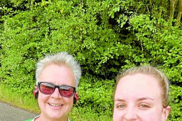 Lois and Lydia in coastal charity challenge