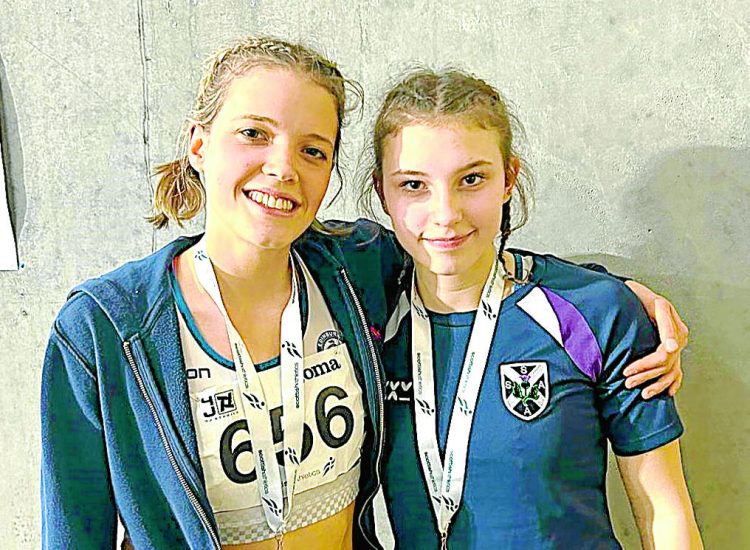 Langholm athletes on the podium
