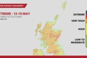 Extreme wildfire warning