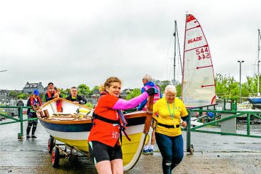 Rowers faced testing time in loch race