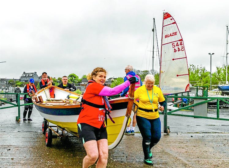Rowers faced testing time in loch race