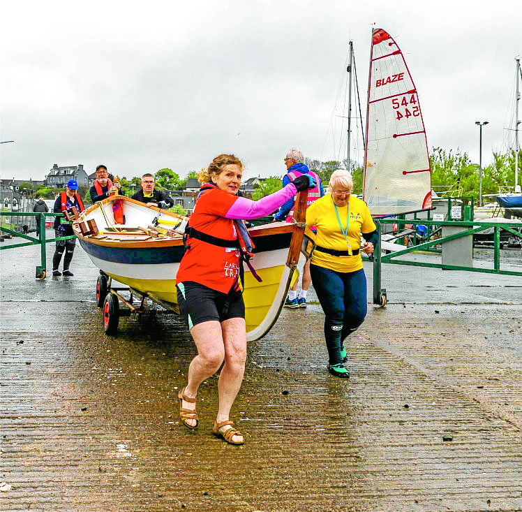 Rowers faced testing time in loch race